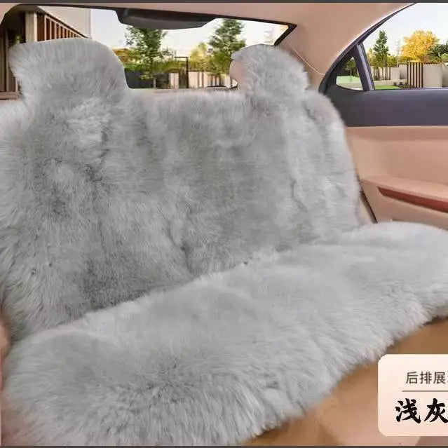 Car Seat Cover Faux Fur Warm Car Seat Cover Faux Plush Black Cute Fundas Coche Asiento Universal Decorative Accessories