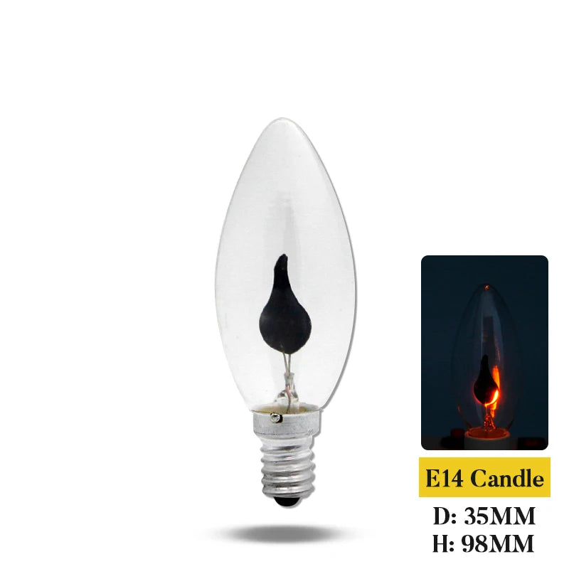 4/10/20Pcs Edison Led Candle Light Bulb Flicker Flame E14 E27 LED Flame Effect Bulb Retro For Home Decor Energy Saving Lamp