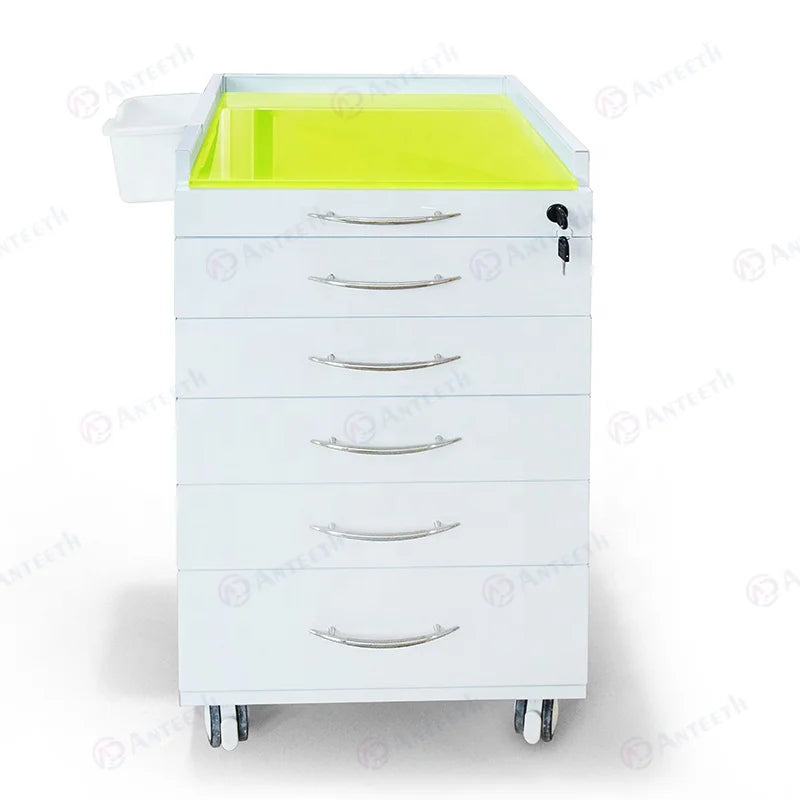 Professional Hospital Equipment Pedestal Cabinet Office Movable Storage Tool Cart 5 Drawers Clinic Mobile Dental Cabinet