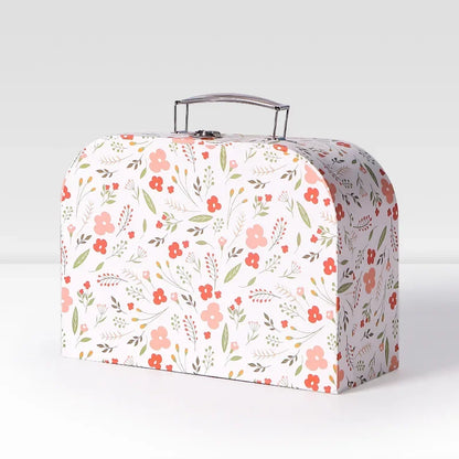 Portable Storage Box Suitcase Paperboard Boxes Case Small Handheld Decorative Gift Cardboard Stationery Organizer chesttravel