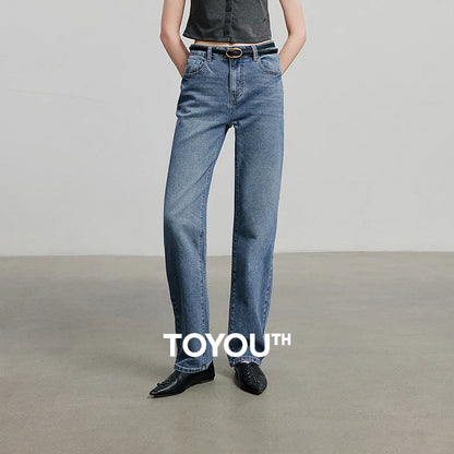 TOYOUTH Women Denim Jean 2025 Spring New Long Pants 8528038