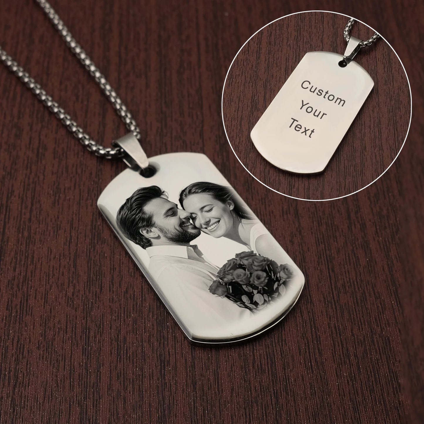photo necklace custom stainless steel happy birthday photo necklace personalized Custom Picture Necklace picture necklace custom