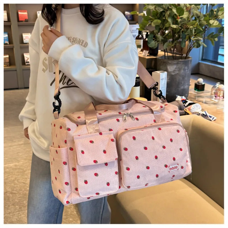 Travel Tote Bag Large Capacity Carry on Travel Bag with Shoe Compartment Sports Fitness Bags for Women Duffle Bags
