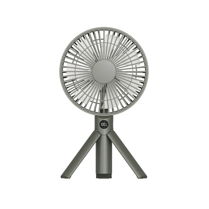 Portable Foldable Tripod Fan, Handheld Desk USB Rechargeable Mini Fan with 4 Speeds, 180 °   Adjustable for Camping, Office, Home, S