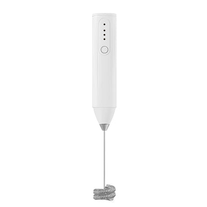 Automatic Stainless Steel Handheld Whisk Mini Portable Blender with 3 Speed Adjustable USB Rechargeable Milk Frother for Kitchen