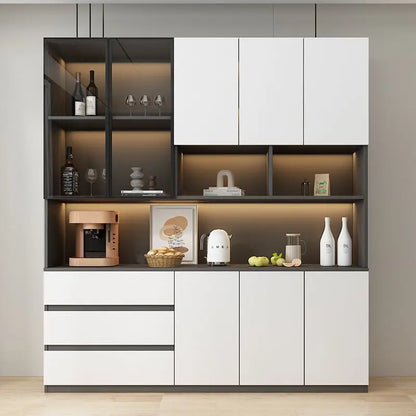 Side cabinet, wall cabinet, premium version, living room storage cabinet, track glass door