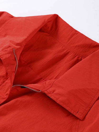Casual Lightweight Jackets Women Solid  Zipper Single Breasted Long Sleeve Loose Coats Female 2025 Autumn Fashion Outwear Lady