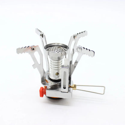 Foldable Ultra-light Alloy Mini Gas Stove Portable Outdoor Cooking Furnace For Camping Hiking Picnic