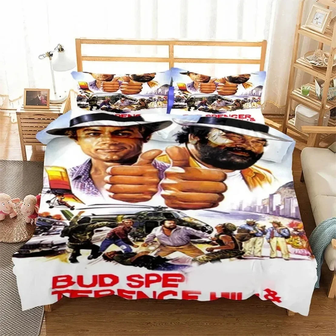 3D Printed film star Bud Spencer Terence Hill Bedding Set Duvet Covers Pillowcases Comforter Bedding Set Bedclothes Textile Home