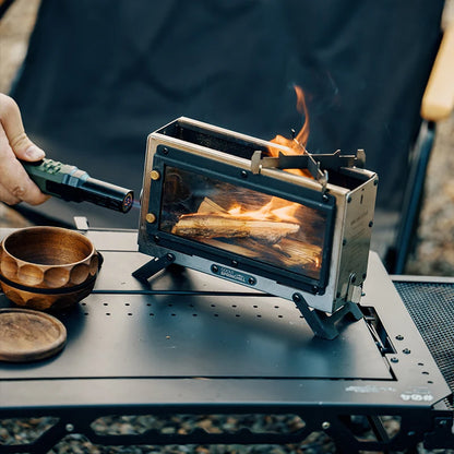 Goout Springhill wood stove Portable Firewood Square Stove Stainless Steel Outdoor Fire Heater Stove Picnic Hiking Camping