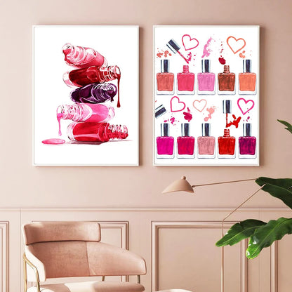 Nail Salon Wall Decoration Beauty Salon Wall Art Canvas Painting Nail Polish Quote Posters and Prints Nail Tech Artist Gift