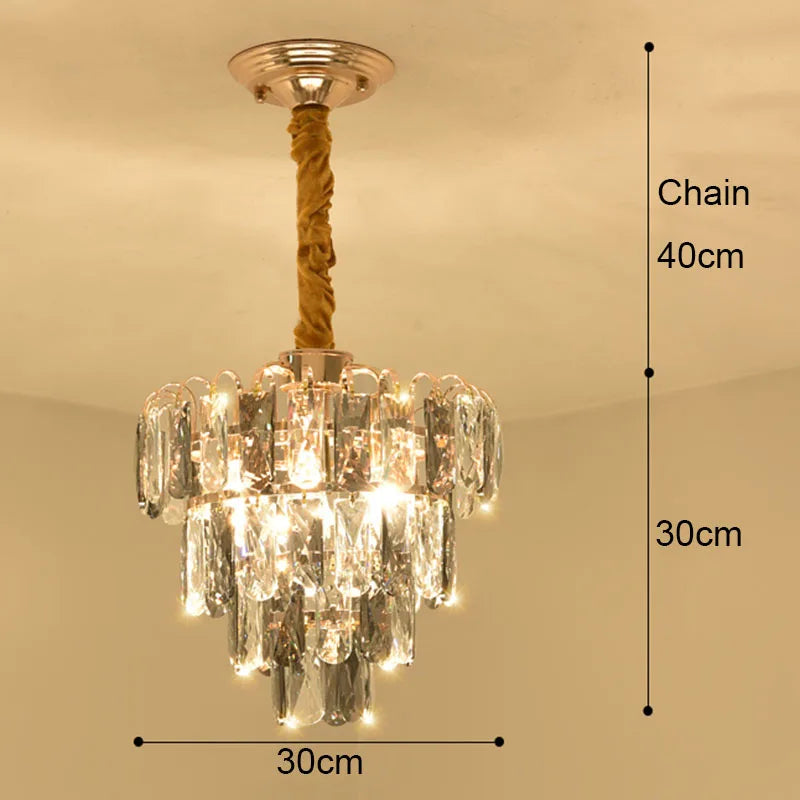 Light Luxury Crystal Small Chandelier Aisle Lamp Corridor Entrance Entrance Foyer Modern Minimalist Balcony Stairwell Lighting