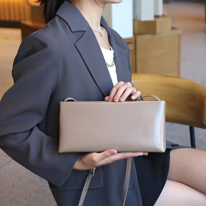 2026 Summer New Female Underarm Bag Women's Genuine Leather Shoulder Crossbody Bags High Quality Cowhide Ladies Simple Handbags