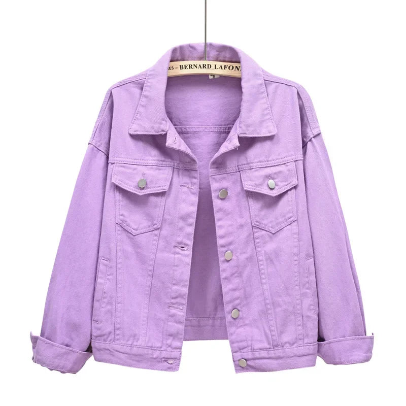 Y2k Denim Jeans Coat Cotton Women Button Spring Autumn Ropa Cardigan Punk Gothic Bomber Jacket Windbreaker Elegant Jackets