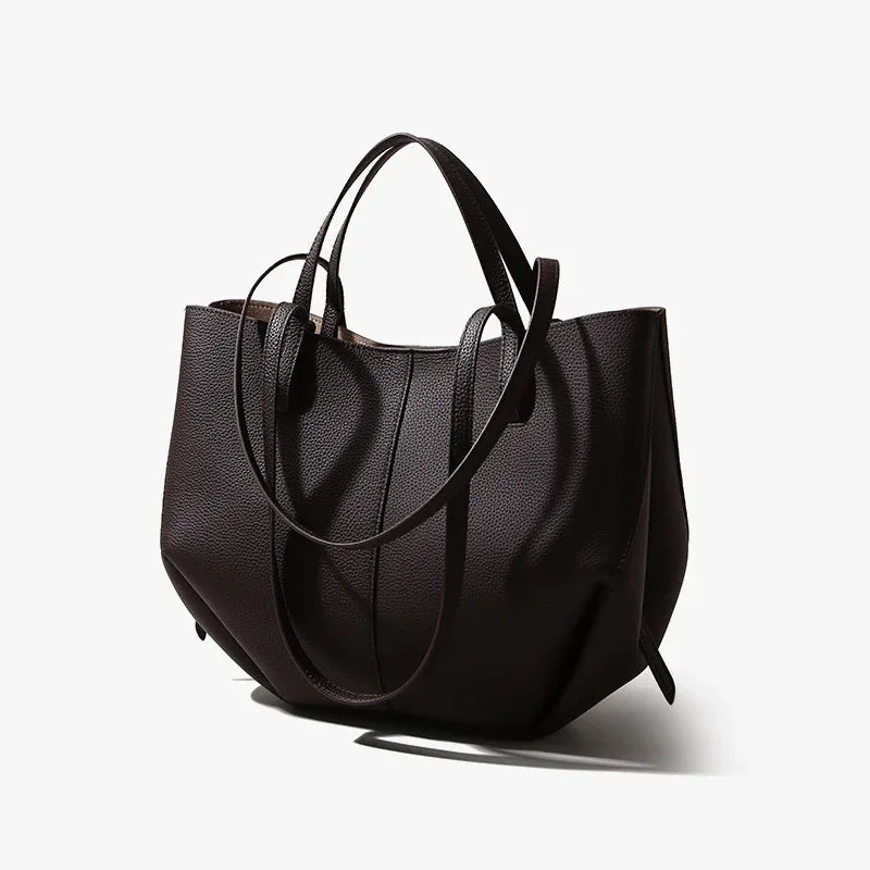 Luxury Designer Bag Women Large Capacity Leather Bucket Bag Senior Sense Crossbody Casual Broadband Shoulder Bag