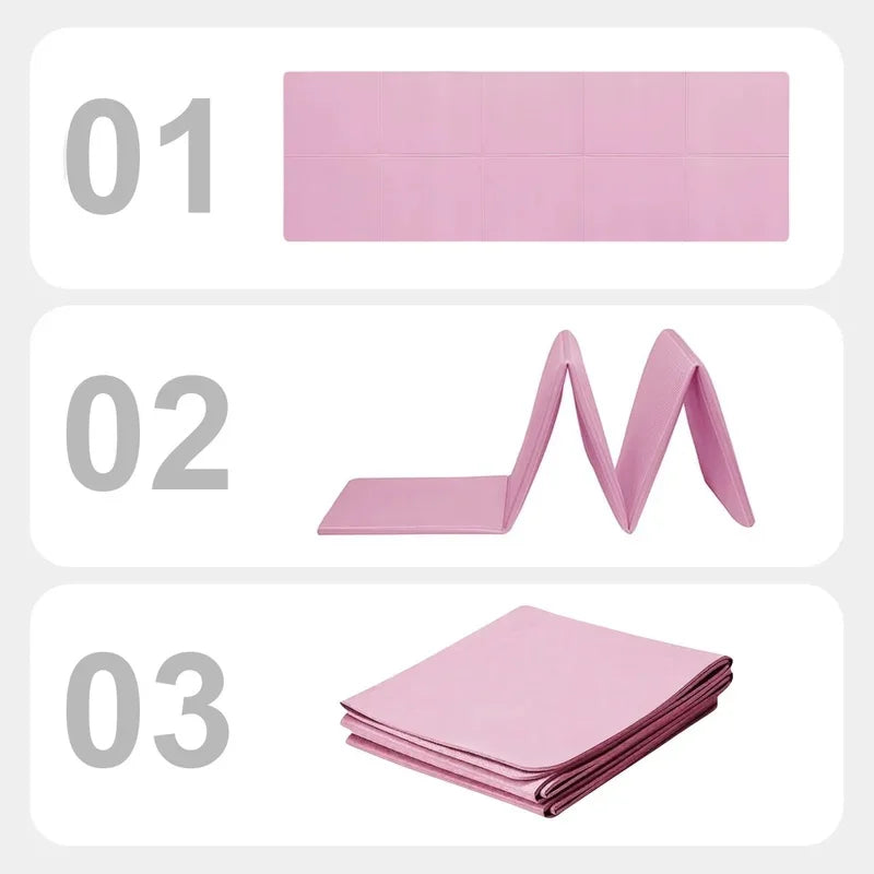 4 mm Anti-Slip Yoga M4mm Anti‑Slip Yoga Mat Portable Fitnesat Portable Fitness Workout Mat For Pilates Home Gym Ladies Exercise