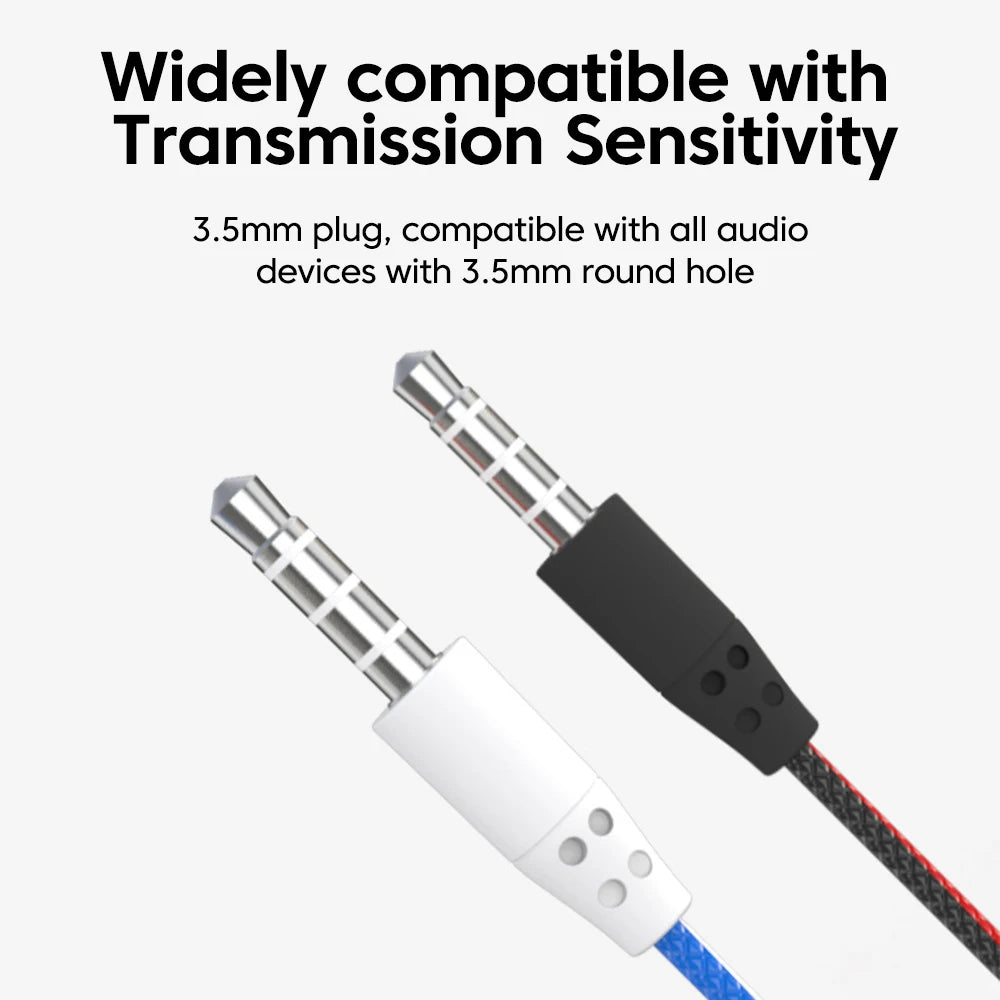 3.5mm Wired Headphones Over Ear HiFi Call Wire Control Earphones With Microphones Headsets For Cellphones Tablet Laptop Earbuds
