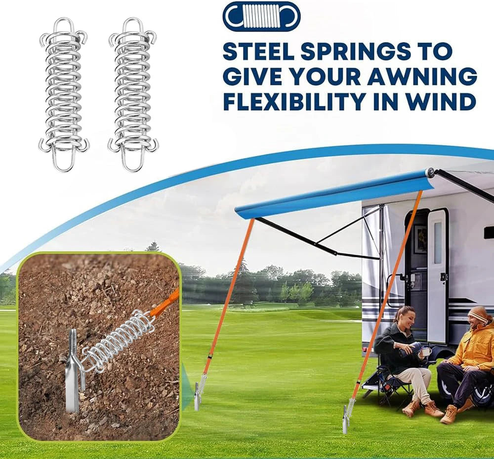 RV Awning Storm Band Straps Tie Down Caravan Camping Accessories For Thule Fiamma Dometic Awning Canopy Most Motorhomes