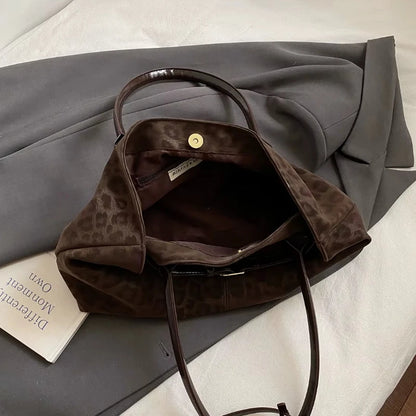 Newly Leopard PU Leather Shoulder Bags for Women Luxury Designer Brand Trend Tote Bag Females Short Handle Handbags and Purses