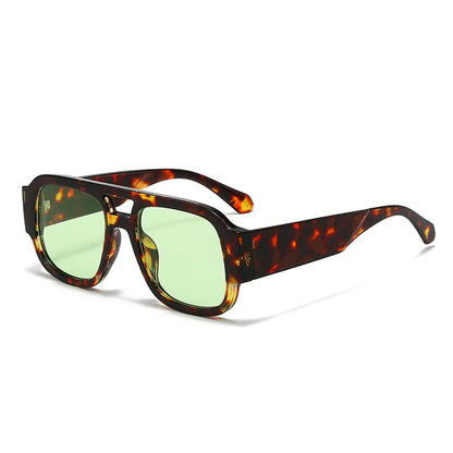 Protective Glasses 1/4 Sets Large Frame Double Bridges Square Sun Glasses Women Candy Color Men Eyeglasses Outdoor Sports Shades