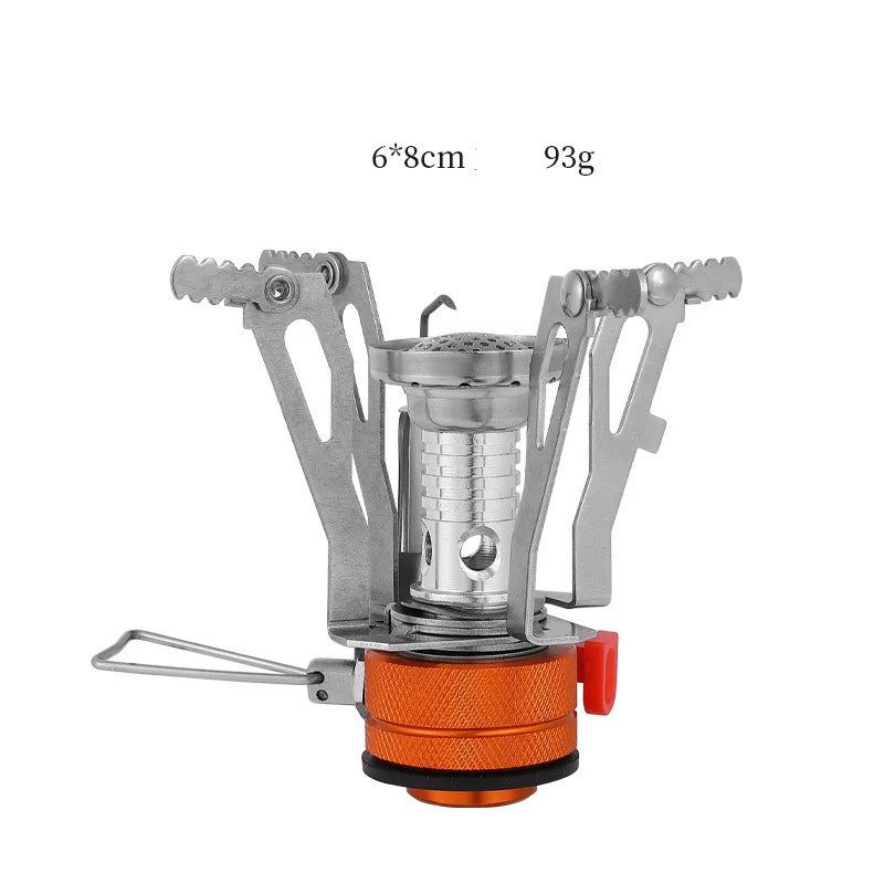 Foldable Ultra-light Alloy Mini Gas Stove Portable Outdoor Cooking Furnace For Camping Hiking Picnic