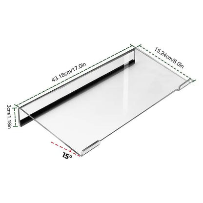 Acrylic PC Keyboard Display TrayTilted Keyboard Holder Clear Game Essential Keyboard RiserStand Notebook Computer KeyboardFeet