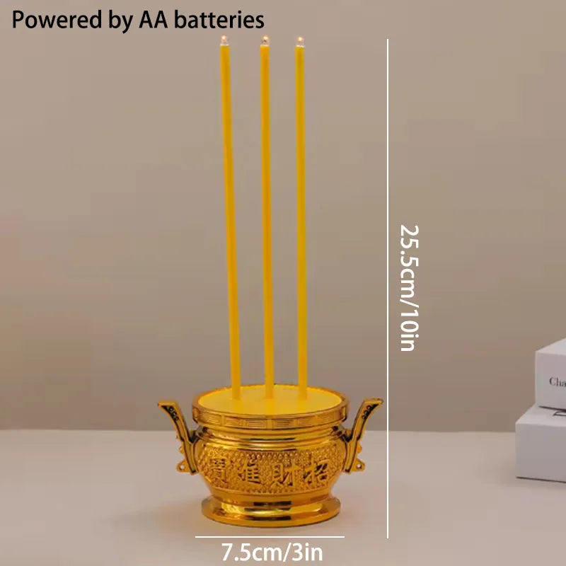 LED Candle Lights, Prayer Candles For Temples And Buddhist Halls, Smokeless Swinging Wick Simulation Candles