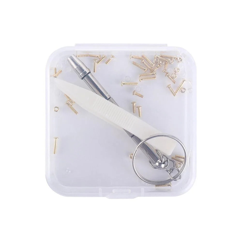 Screws Replacement With Tweezers Sun Glasses Nuts Glasses Screws Sets Eyeglass Nose Pads Sunglass Repair Tool Glasses Screws