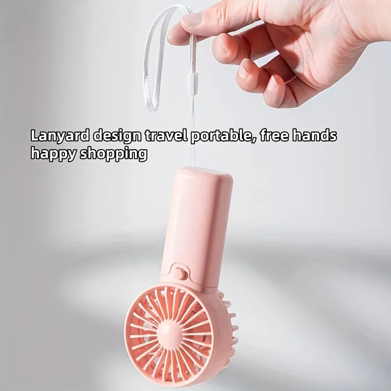Mini Portable Fan, Lightweight Handheld Fan - Ideal for Office, Outdoor, Traveling (Requires AAA batteries, not included)