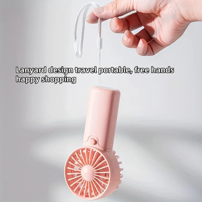 Mini Portable Fan, Lightweight Handheld Fan - Ideal for Office, Outdoor, Traveling (Requires AAA batteries, not included)