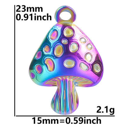 Color Brief Fashion Sense Of Design Pendant Mushroom Chain Heart-Shaped Feather Plant Rose  Marine Dolphin Pendants Diy Jewelry
