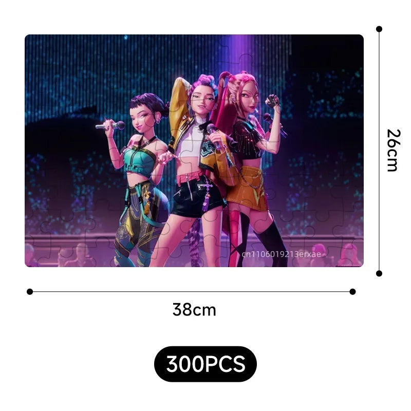 70/300PCS Wooden Jigsaw Puzzle Cool Cyberpunk Anime Family Interactive Game Collectible Gift for Adults Kids Teens Home Decor