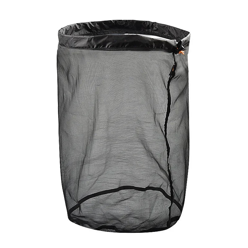 S/M/L/XL/XXL Ultralight Nylon Mesh Bags Sleeping Bag Ditty Sacks Drawstring Storage Bag for Travelling Hiking Camping Outdoor