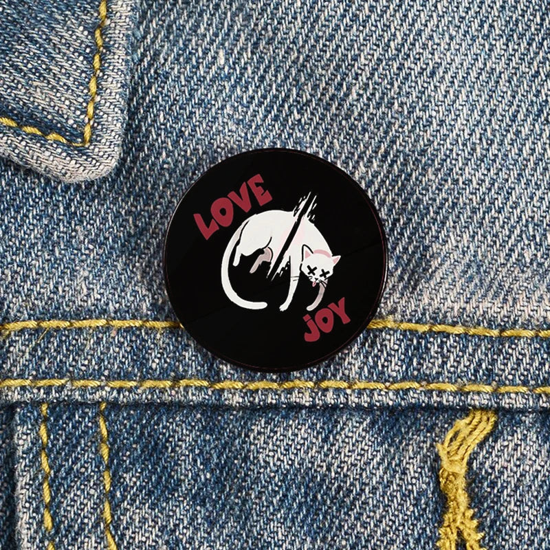 Lapel teacher tote Bag backpacks Badge Cartoon gift Pines Brooch for women Non Binary Pride cat Pins Custom cute Pines Shirt