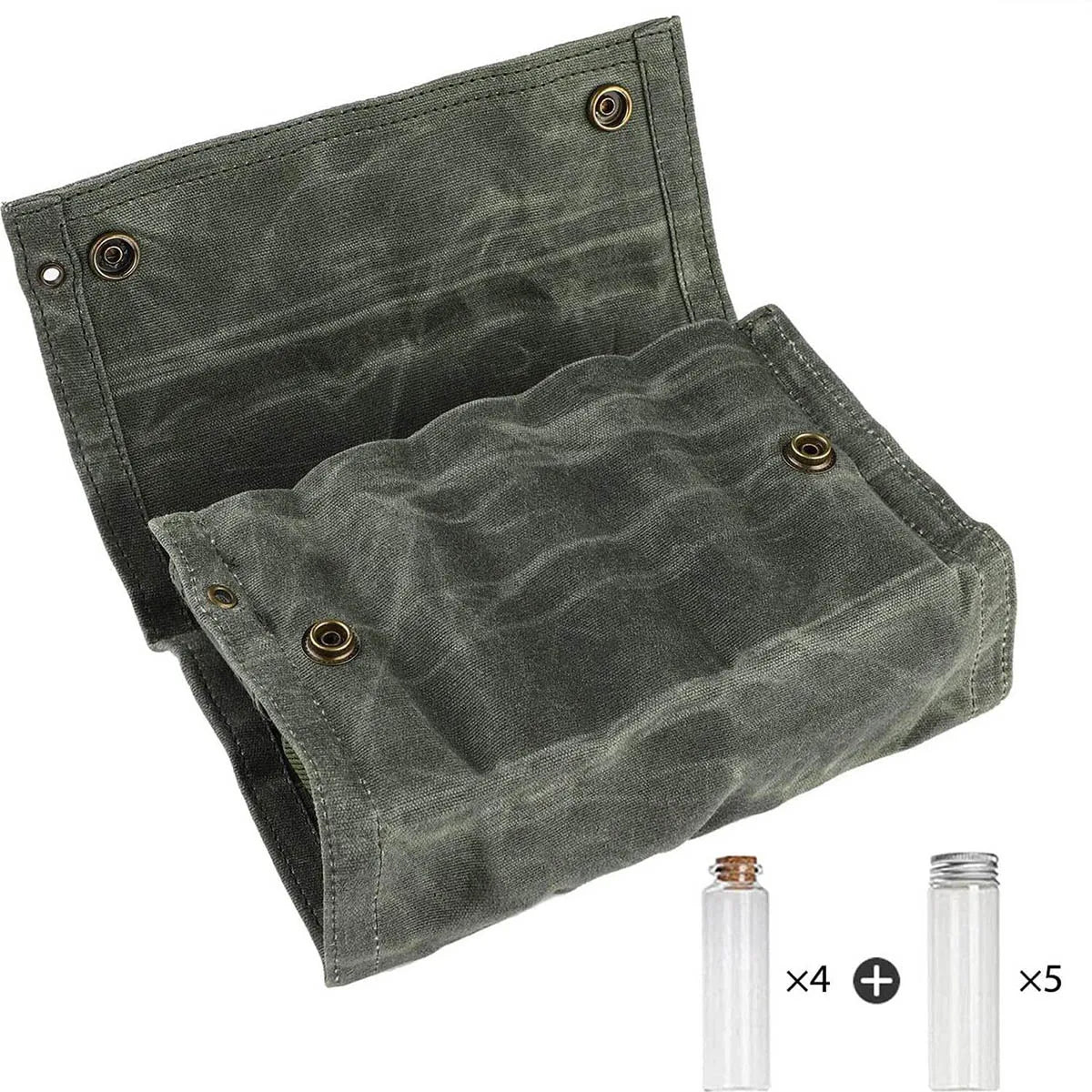 Outdoor Camping Spice Bottle Bag Set Portable Camping Picnic Seasoning Bottle Storage Bag Condiment Jar Seasoning Bottle Holder