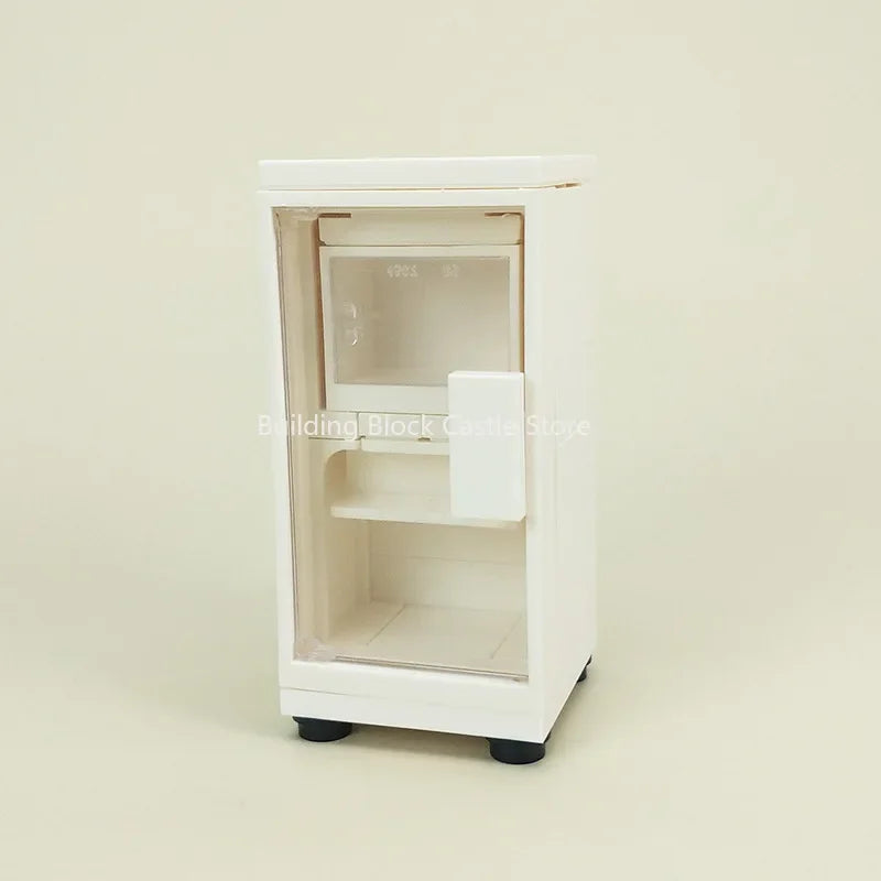 MOC Modern Home Sofa, TV Cabinet, Furniture, Refrigerator Small Particle Building Block Scene Construction Toy Model
