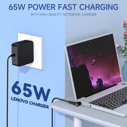 65W 20V AC Laptop Charger for Lenovo IdeaPad 3 Flex 5 14 15 S340 S145 100s 110 310 320 330 330s 510 510s Lenovo Yoga 310 510 330