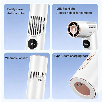 Portable Handheld Fan Foldable Mini Powerful Rotatable Device Small Portable Fan For Summer Camping Outdoor Beach Festival