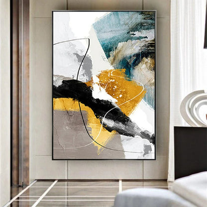 Luxury Home Decor Paint Modern 100% Handmade Abstract Oil Painting On Canvas Pattern For Living Room Wall Art Picture Gold Mural