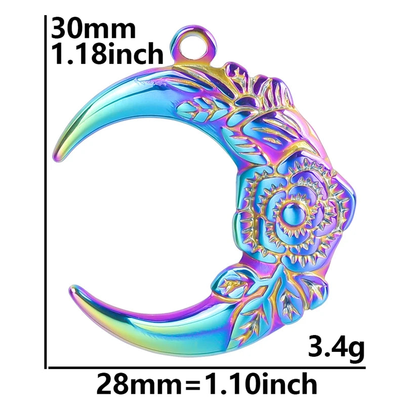 Color Brief Fashion Sense Of Design Pendant Mushroom Chain Heart-Shaped Feather Plant Rose  Marine Dolphin Pendants Diy Jewelry