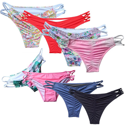 Wholesale Womens Bikinis Bottom Sexy Swimsuit Vintage Swimwear Brazilian Biquini Bathing Suit  Maillot De Bain Femme Plus Size