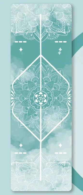 1.5mm Suede Fabric Natural Rubber Yoga Mat Wear Resistance Yoga Towel Portable Fitness Mat Foldable Anti-slip Yoga Mat