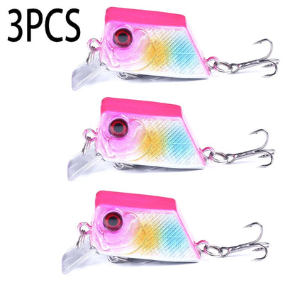 Hengjia 4.5cm 7g Square Crankbait Fishing Wobbler Diving Swimming Bait for Bass Pike Artificial Fishing Tackle