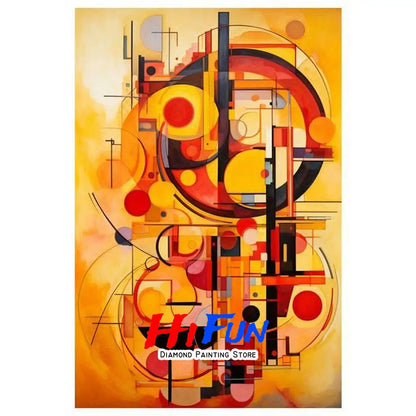 Diamond Painting Full Drill Western Abstraction Art Wassily Kandinsky Poster Rhinestones Mosaic Embroidery  Living Room Decor