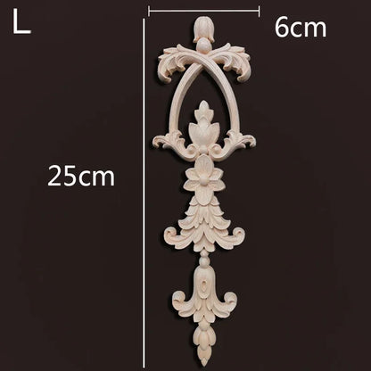 Wooden Furniture Appliques Luxury Living Room Decoration Home Decor Antique Onlays Mouldings Unique Natural Floral Wood Carved