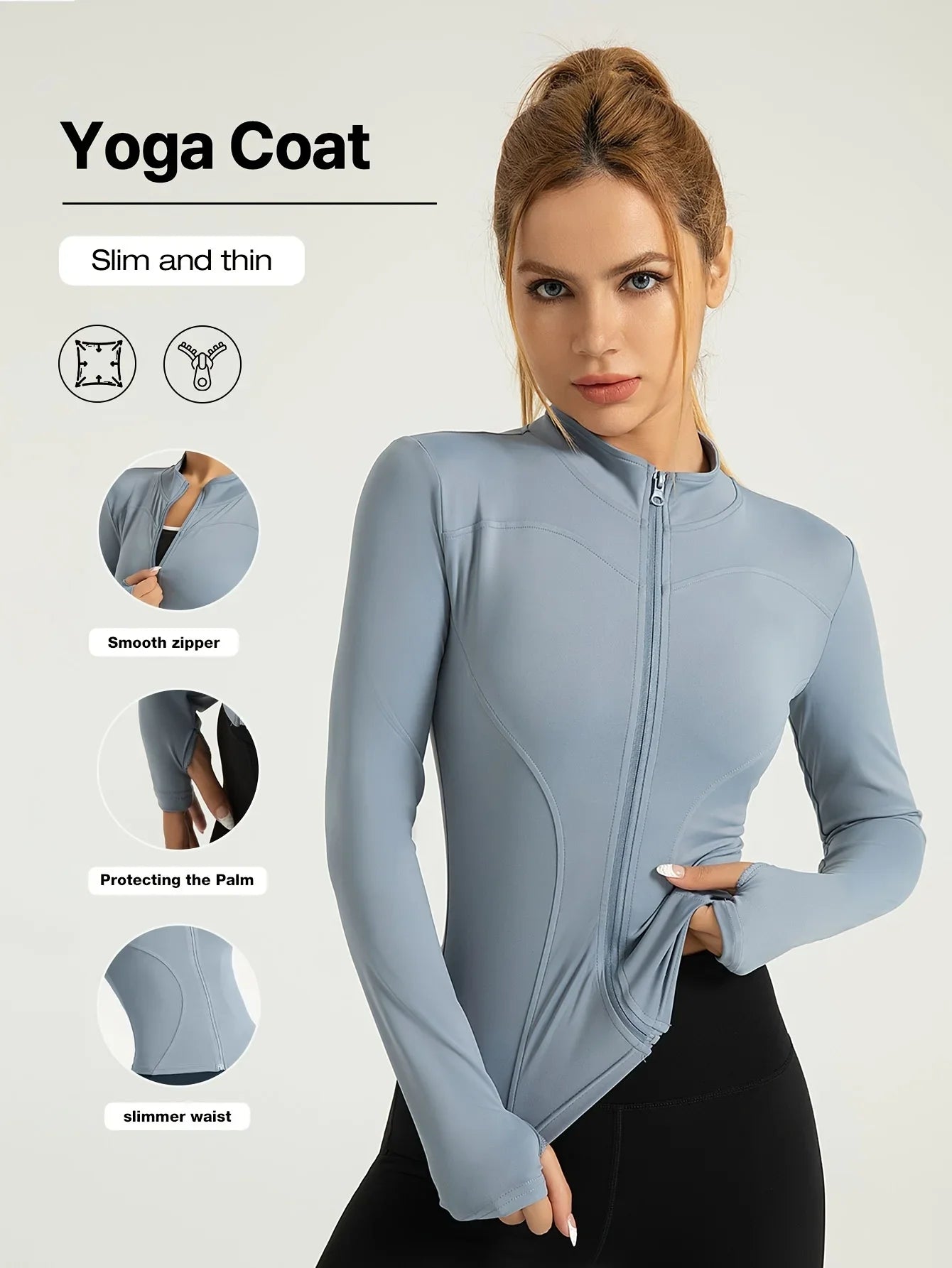 S-3XL New Style Workout Jacket Women Seamless Sports Outerwear Yoga Running Coat Stretchy Zip Up Gym Wear Slim Fit Breathable