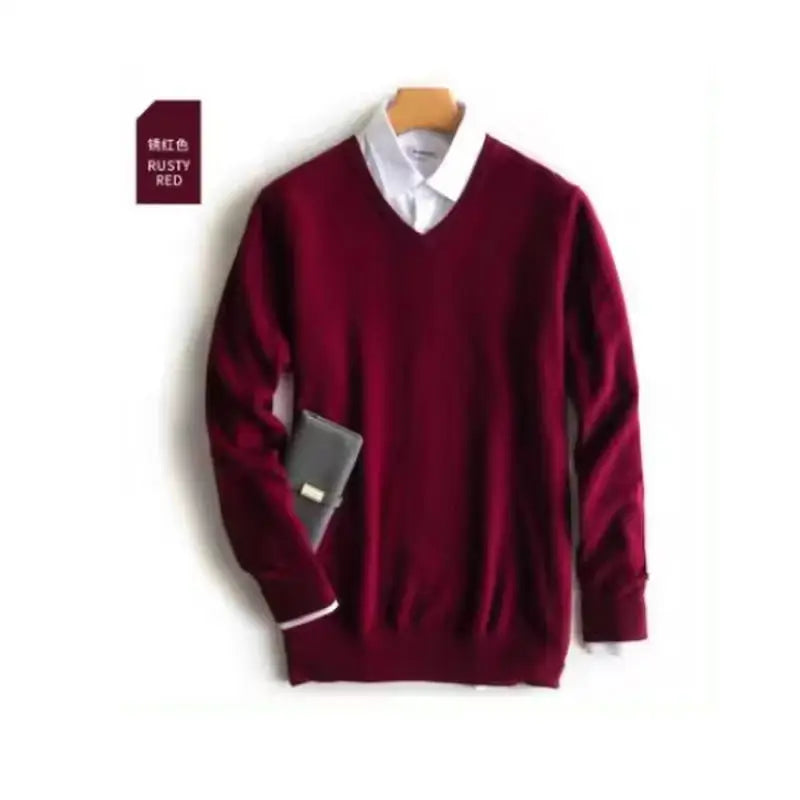 Cashmere Cotton blend sweater men pull homme 2025 autumn winter sweter clothes sueter hombre man pullover sweaters