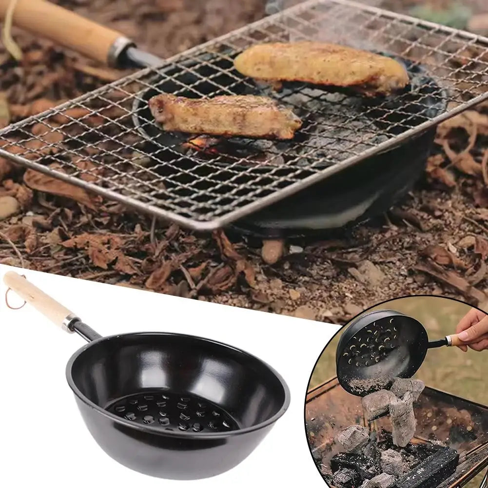 Portable Outdoor Stove Charcoal Pot Outdoor Camping Charcoal Fire Starter BBQ Mini Grill Rack For Backyard Picnic Coal Starter