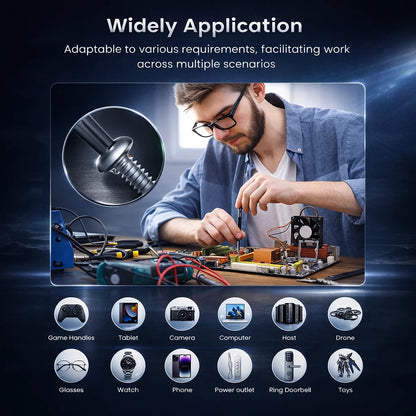Precision Screwdriver Set, Screwdriver Kit with 36 Long S2 Bits, Magnetic Repair Tool for Glasses, Watches, PC, Computer, Camera
