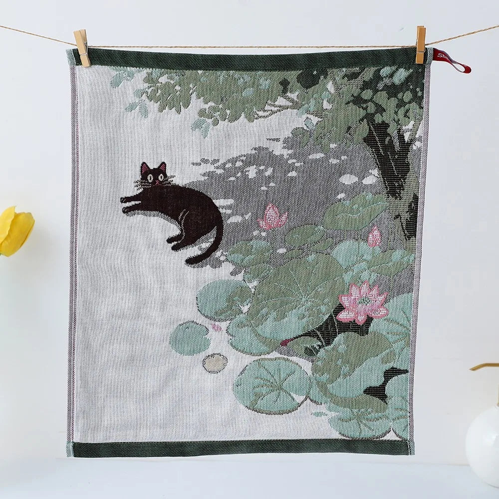 New 34x40cm Large Hand Towel Quick Dry Decorative Kitchen Towel 4 Layer Cotton Gauze Tea Towel Home Restaurant